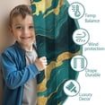 thumbnail image 3 of Blackout Kids Curtains,Teal and Gold Marble Glitter Dots Pattern Childrens Insulated Curtains Set Of 2,Bedroom Essentials,Toddler Room Decor 42"x84", 3 of 5
