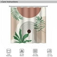 thumbnail image 6 of Mid Century Abstract Boho Shower Curtain for Bathroom Sun Eucalyptus Leaves Waterproof Fabric Shower Curtains with Hooks Modern Minimalist Geometric Aesthetic Shower Curtain Decor, 72x72 Inch, 6 of 6