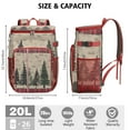 thumbnail image 3 of Travel Cooler Bag - Red and Green Christmas Pattern Camping Beer Cooler Backpack with Bottle Opener- Waterproof Insulated Picnic Backpacks - Cooler Bag for Beach, 3 of 6