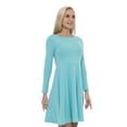 thumbnail image 2 of Women's A-Line Casual Skater Dress Long Sleeve, XXL, Light Turquoise, by Ambesonne, 2 of 3