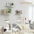 thumbnail image 4 of Forbena White Floating Shelves Bathroom Over Toilet Set of 3, Organizers and Storage Wall Mounted, Modern Wood Corner Shelf for Bedroom Closet -White Dark Grey, 4 of 4