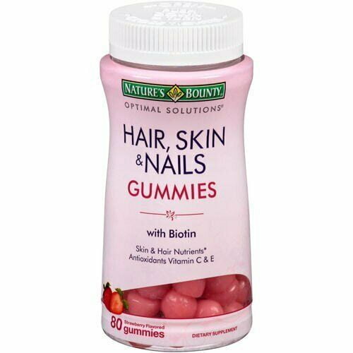 Nature's Brand Bounty Optimal Solutions Hair Skin Nails Gummies, 80 Ct, 3-Pack