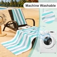 thumbnail image 6 of Smuge 4 Pack Cabana Stripe Beach Towels, 60x30 inches Microfiber Lightweight Outdoor Large Swim Towel for Adults (Green Sea Blue), 6 of 10