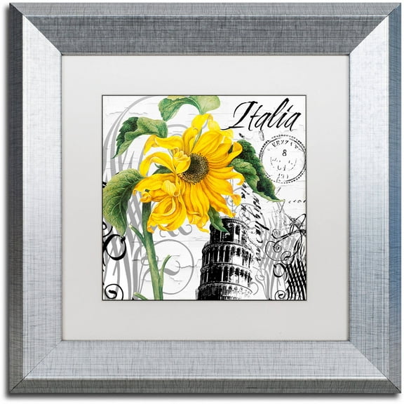 Trademark Fine Art "Italia I" Canvas Art by Color Bakery White Matte, Silver Frame
