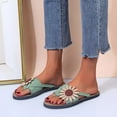 thumbnail image 2 of VerPetridure Summer Sandals for Women 2023 Women's Casual Fashion Flip Flops Suede Flower Flip Toe Flat Beach Shoes, 2 of 9