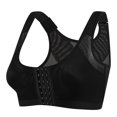 thumbnail image 5 of Womens Sports Bras 2PC Front Closure Compression Bras For High Sports Everyday Wireless Bras for Women Black 4XL, 5 of 8
