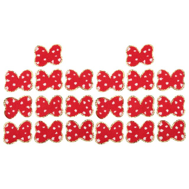 Parches De Lazos Rojos, Parche De Lazos Para Planchar 20 Piezas Lindo Hermoso Para Camisas De Bricolaje ANGGREK Iron On Bows Patch