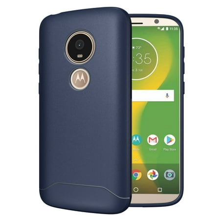TUDIA for Motorola Moto E5 Play Phone Case, [ARCH S] Slim Tough Non-Slip Heavy Duty Case Cover (Navy Blue)