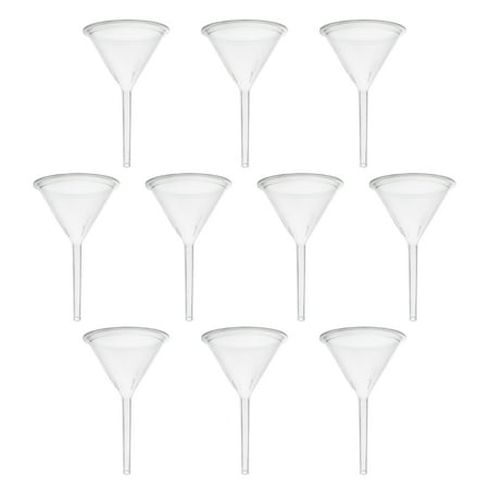 10PK Filter Funnels 2.6 - Polyethylene Plastic - Resistant to Acids & Alkalis - Great for Laboratory Classroom or Home Use - Eisco Labs