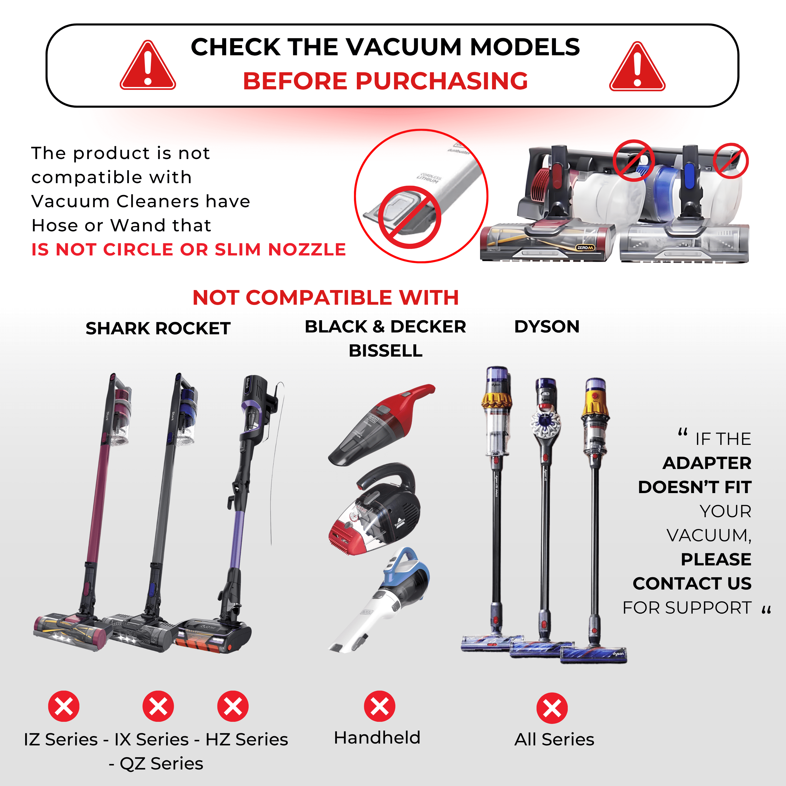 12 Pcs Universal Vacuum Attachments & Brushes Kit - Hardwood Floor Vacuum Brush Head Attachment & Shop-vacs Accessories - Universal Vacuum Hose Adapter Kit & Dryer vent Flexible Crevice Attachment