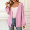 thumbnail image 2 of Open Front Cardigan for Women Long Sleeve Chic Business Casual Women's Lightweight Knit Sweater Comfortable Soft Loose Fit Stylish Plain Solid Color, 2 of 2