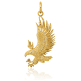 thumbnail image 2 of 14K Solid Yellow Gold Bald Eagle Symbol of Strength Freedom Hawk Bird Necklace Chain Pendant Charm, 2 of 4