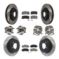 thumbnail image 1 of Transit Auto Front Rear Wheel Hub Bearing Assembly Coated Disc Brake Rotors and Semi-Metallic Pads Kit (10Pc) for Car 2008 2013 Mitsubishi Outlander FWD with 2.4L with 7 Passenger Seating - KBB-107446, 1 of 10