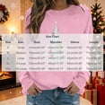 thumbnail image 3 of Ecqkame Womens Crew Neck Sweatshirts Christmas Print Long Sleeve Casual Loose Pullover Top Holiday Daily Comfy Fit Sweatshirt Pink XXL, 3 of 7