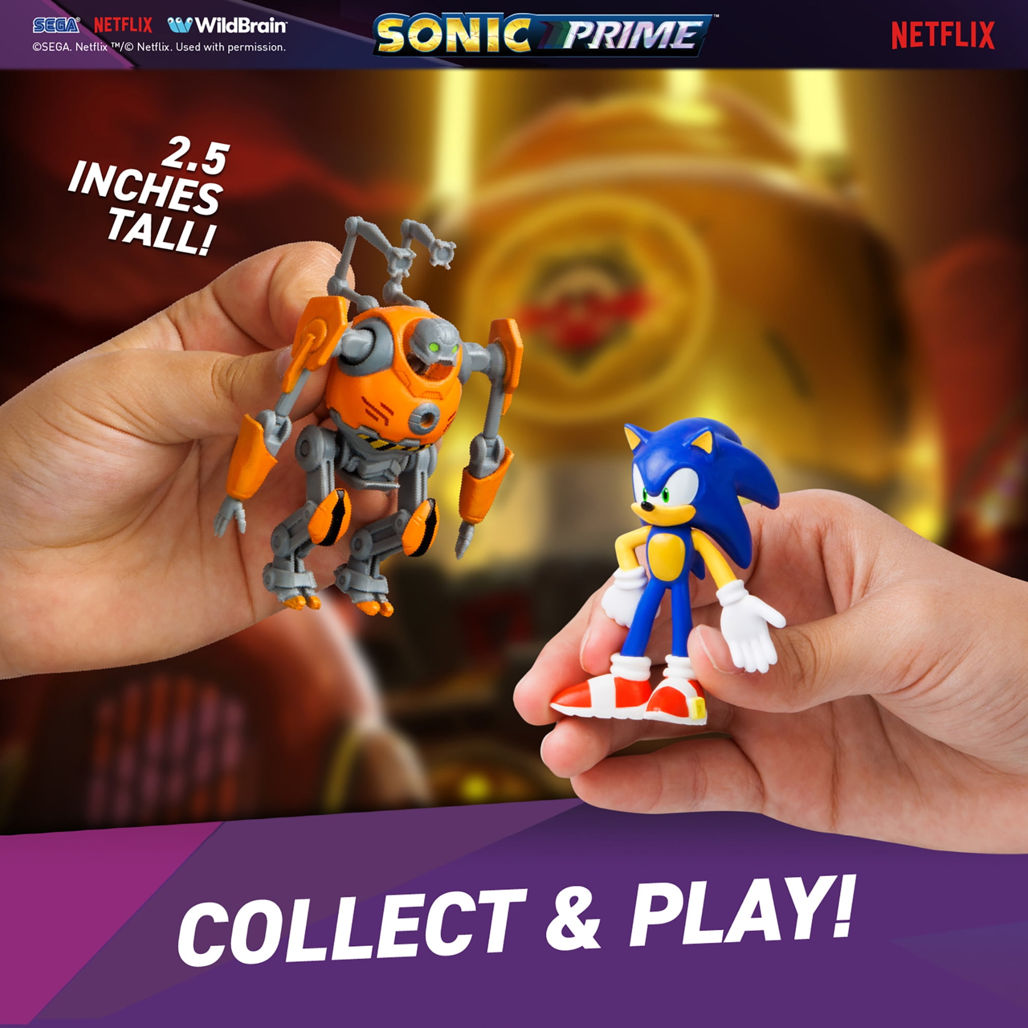 Sonic Prime: Deluxe Box B 12 Pack Collectible Figures - 2.5 Characters, 2  Rare Hidden Figures