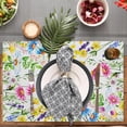 thumbnail image 3 of Flowers Placemats Set of 6,12x18 Inch Garden Plants Place Mats Washable Fabric for Seasonal Summer Table Mats for Party Kitchen Dining Table Decoration, 3 of 6