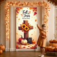 thumbnail image 6 of Thanksgiving Party Decorations Door Cover, Happy Thanksgiving Front Door Banner Fall Harvest Turkey Themed Porch Sign Hanging Backdrop for Indoor Outdoor Party Supplies 71x35 Inch, 6 of 6