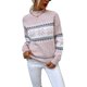 thumbnail image 1 of Jersey JUNBOON para mujer con cuello redondo y manga larga con estampado de copos de nieve, 1 of 7