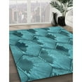 thumbnail image 3 of Ahgly Company Machine Washable Indoor Round Transitional Teal Green Area Rugs, 8' Round, 3 of 7