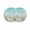 Green Teal, variant on Summer Nautical Round 13 Inch Placemats Set of 4, Coastal Beach Starfish Coral Shell Blue HeatResistant Non Slip Place Mats for Dining Table, Wipeable Braided Kitchen Table Mats for Housewarming