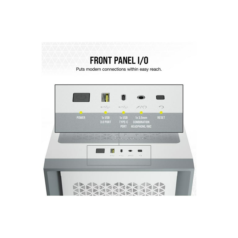 Corsair 4000D Airflow Cabinet (White) - Techmart Gadget
