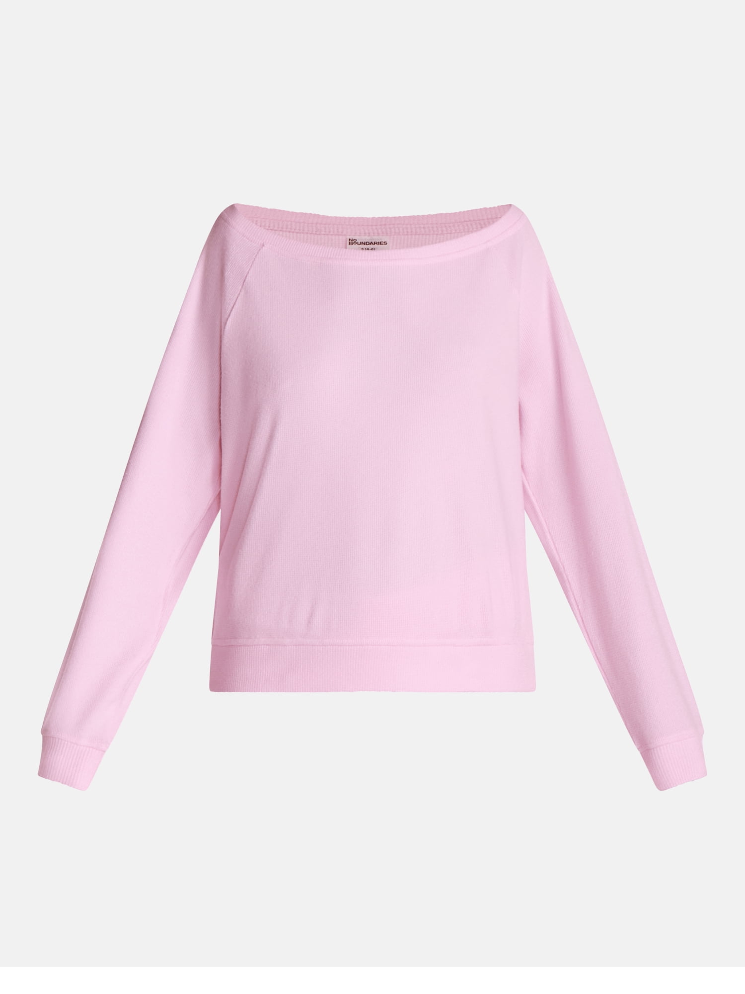 No Boundaries Waffle Knit Sleep Top, Women’s and Women’s Plus XS-2X
