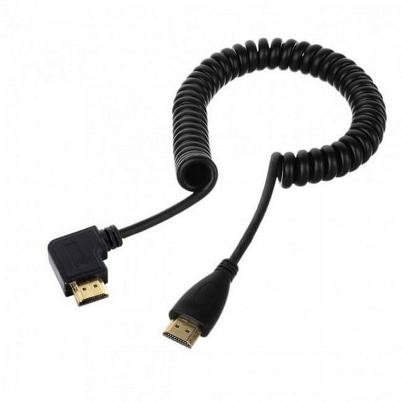 JSER 90 Degree Right Angled HDMI to HDMI Stretch Extension 4K@60hz Cable for HDTV DVB DVD PC 1.2m