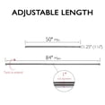thumbnail image 3 of Polished Chrome Classic Adjustable Tension Shower Rod, No Drill, Expandable 50-84 in., 3 of 12