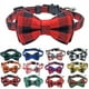 thumbnail image 3 of 4 Uds collares de gato de Navidad, collar de gato mascota hebilla de seguridad campana de Navidad algodón a cuadros escocés Bo, 3 of 5