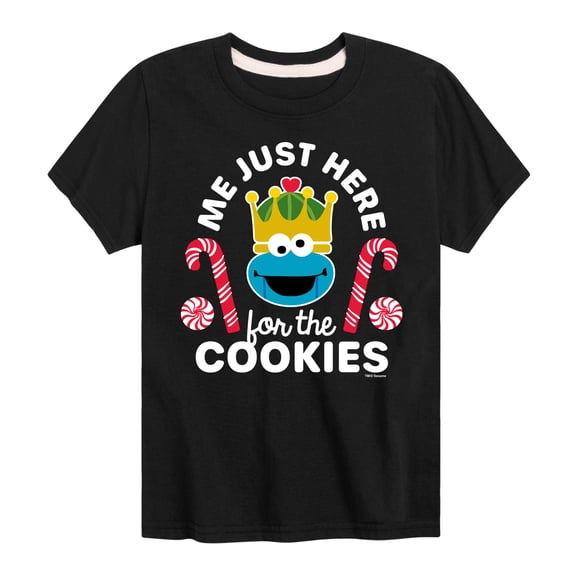 Sesame Street - Just Here for the Cookies - Toddler & Youth Short Sleeve Graphic T-Shirt