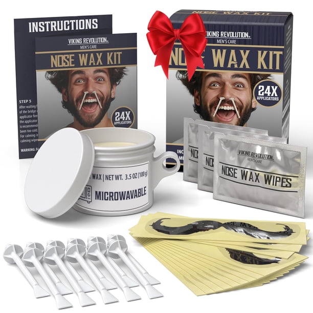 Kit de depilación nasal Viking Revolution para hombre con 24 barras de cera