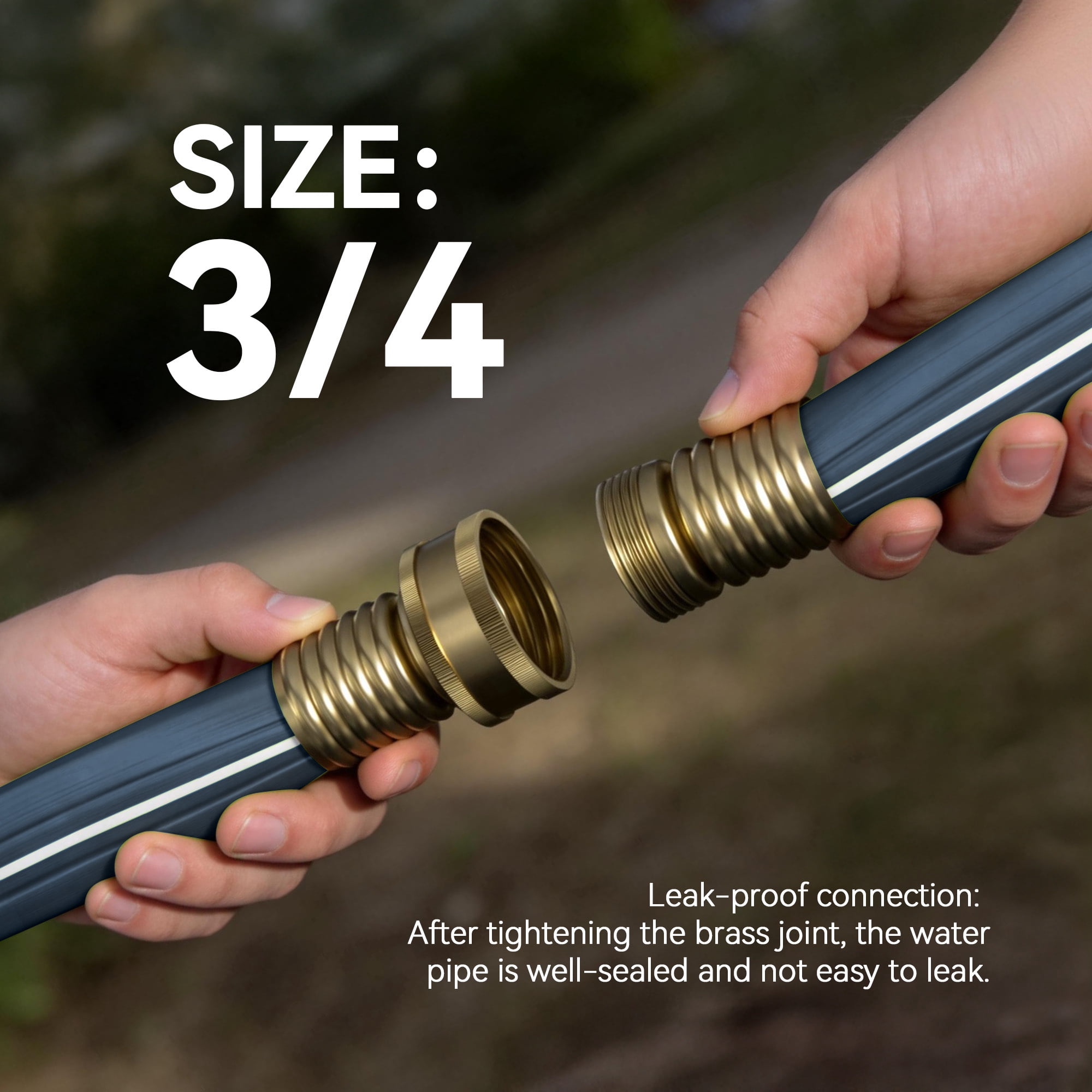 RainPoint 25FT 2-in-1 Sprinkler Soaker Hose with Stakes, Green Flat Irrigation Hose for Garden Lawn Yard