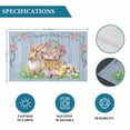 thumbnail image 6 of Happy Easter Placemats Set of 4, Spring Easter Eggs Bunny Floral Blue Wood Placemats for Dining Table, Place Mats for Kitchen Tabletop, Waterproof Wipeable Dining Table Mats Set, 6 of 9