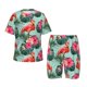 thumbnail image 1 of Balery Palm Leaves Flamingo Conjunto de Pijama Infantil de Manga Corta con Estampado – Ropa de Dormir de Algodón Suave-4X-Large, 1 of 4