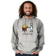 thumbnail image 4 of Burnt Burger BBQ Fire Funny Grilling Men's Big & Tall Graphic Hoodie Brisco Brands 4X, 4 of 5