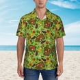 thumbnail image 4 of Goofa Carrot Eggplant Hawaiian Shirt for Men, Unisex Summer Beach Casual Short Sleeve Button Down Shirts,Aloha Tropical Floral print shirt-XX-Large, 4 of 9