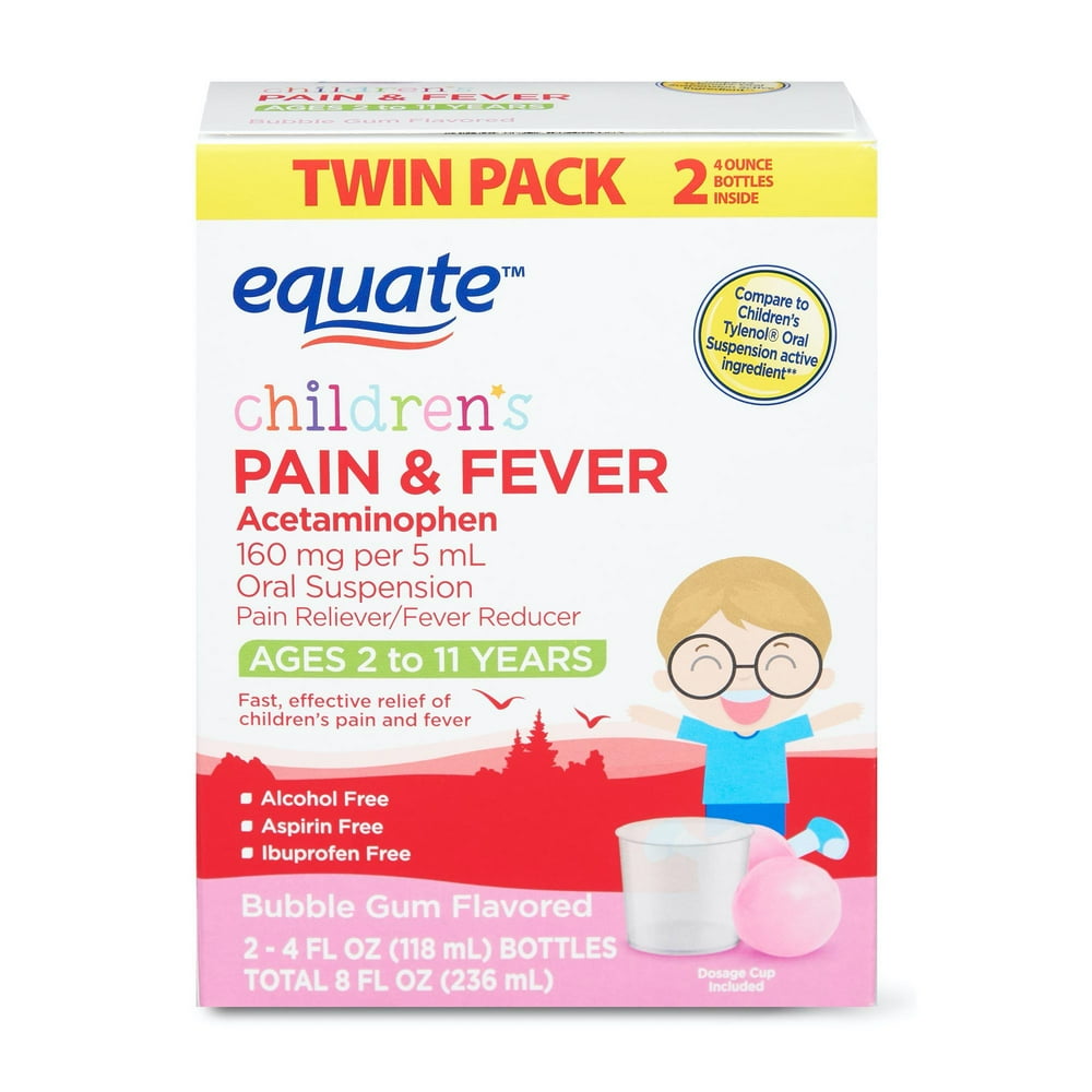 Equate Children's Pain Reliever Oral Suspension Liquid, Bubble Gum