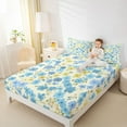 thumbnail image 4 of Homewish Kawaii Rustic Flower Full Size Sheets,Rustic Farmhouse Cabin Bed Sheets,Yellow Blue Sheet Sets For Girl,Microfiber Bedroom Decor,4 Pieces, 4 of 7