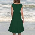 thumbnail image 4 of Zunfeo Sundress for Women 2025 Ruffles Casual Summer Dress Sleeveless A-line Beach Dress for Vacation Green L, 4 of 6