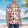 thumbnail image 5 of Bixox Men's Hawaiian Shirts Men's Rocket Pattern Print Short-Sleeve Shirt-XX-Large, 5 of 8
