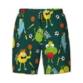 thumbnail image 4 of Lsque Mens Swim Trunks Sport Monster Pattern - Bathing Suit Compression Liner - Beach Swim Shorts Swimwear - (S-3XL) - Stretch Quick Dry -Small, 4 of 9