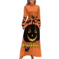 thumbnail image 2 of Vestido largo de calabaza espeluznante de Halloween, vestido de fiesta 2024, vestidos de novia para mujer, 2 of 5
