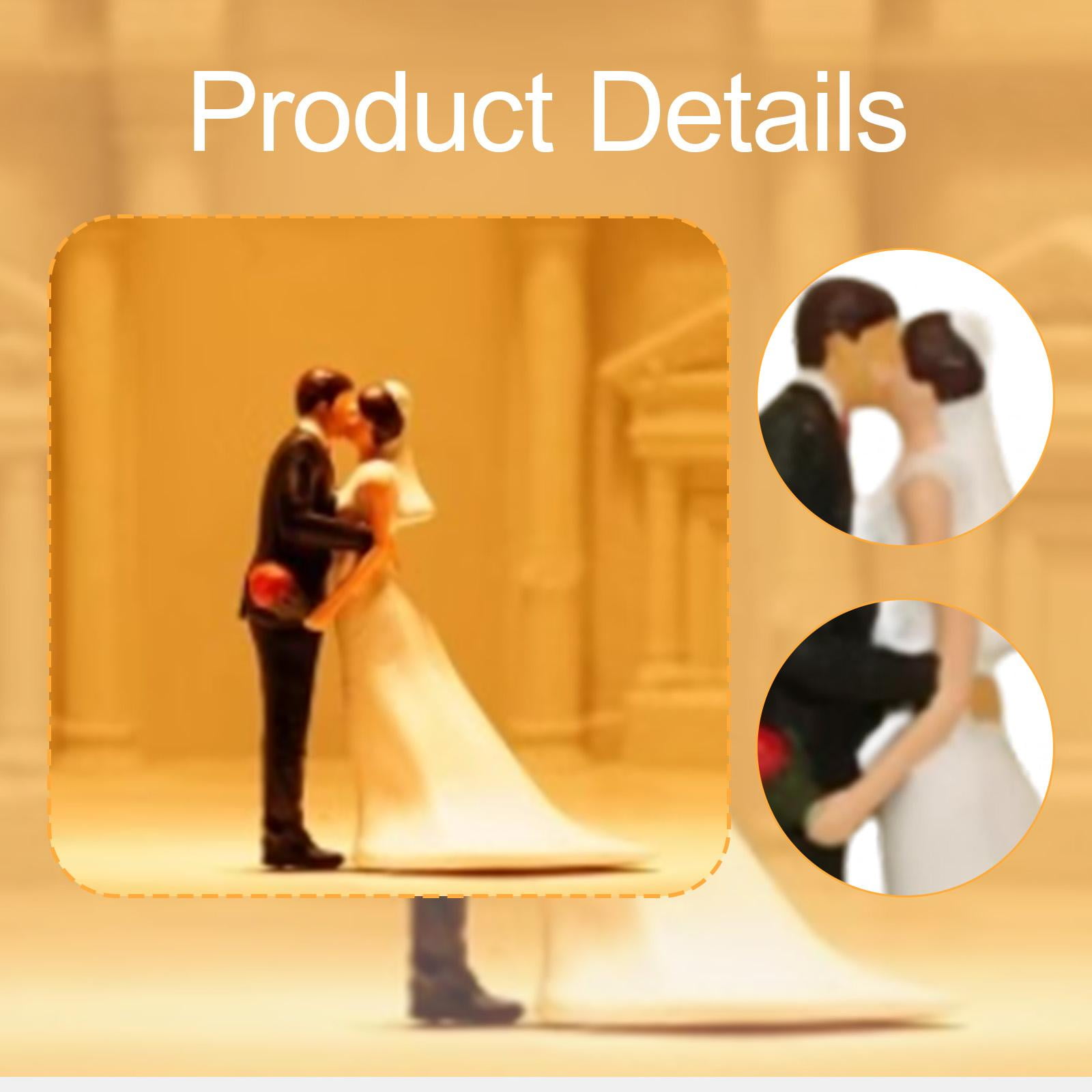 JWQFBC 1:64 Miniature Figures Miniature Scene Figurines Wedding Collections Photography Kiss