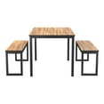 thumbnail image 4 of Rhese Wood 3-Piece Dining Table Set, Brown and Black, 4 of 9