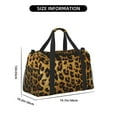 thumbnail image 3 of Honeii Golden Leopard Glitter Print Gym Bag,Carry on Weekender Overnight Bag, Travel Duffel Bags, Personal Item Travel Bag,Tote Bag,Workout Dance Bag, 3 of 7