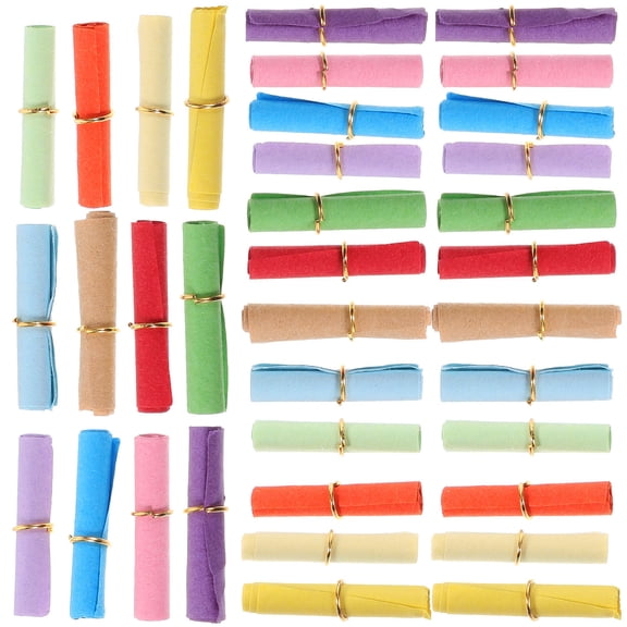 LOLIPPYY 100Pcs Wishing Paper Chinese Mini Paper Scrolls Assorted Color for Writing Decoration DIY Crafts
