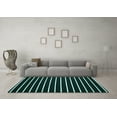 thumbnail image 3 of Ahgly Company Machine Washable Indoor Rectangle Abstract Turquoise Blue Contemporary Area Rugs, 2' x 4', 3 of 4