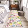 thumbnail image 4 of 2'x6' Rug Runners for Hallways Kitchen, Happy Easter Non Slip Entryway Beside Floor Carpet Runner, Spring Farmhouse Bunny Eggs Flower Beige Washable Laundry Room Bedroom Throw Rugs Mat for Family Pet, 4 of 8