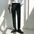 thumbnail image 2 of Pantalones de traje de talla grande para hombre, pantalones de verano rectos recortados de 9 pulgadas, tela elegante y con estilo, muchas reseñas coreanas de vestidos 2024, 2 of 5