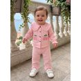 thumbnail image 6 of Loicainy Toddler Baby Girl Fall Outfits 3 6 9 12 18 24 Months 2T 3T Plaid Long Sleeve Tops and Ruffled Pants Clothes Set, 6 of 9